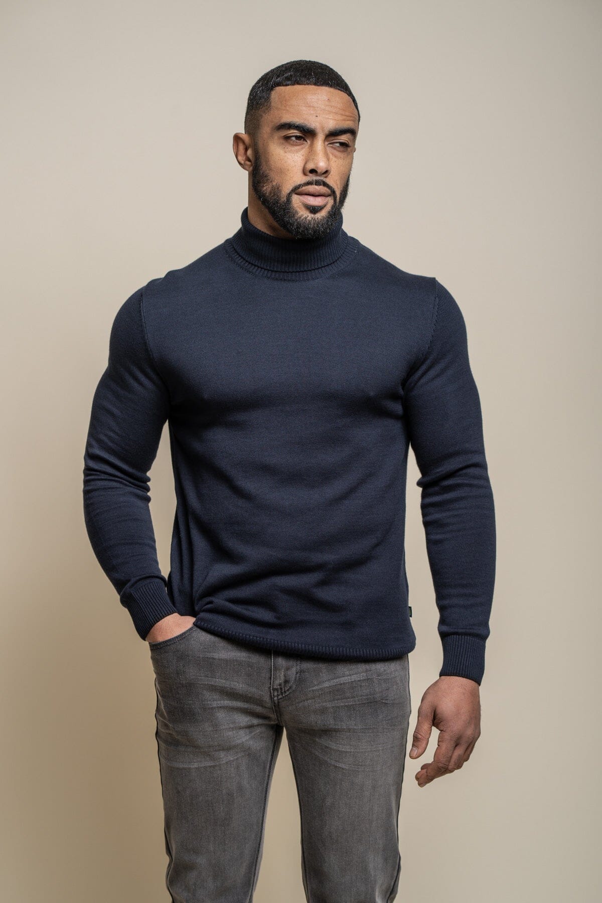 Mens high clearance neck jumpers