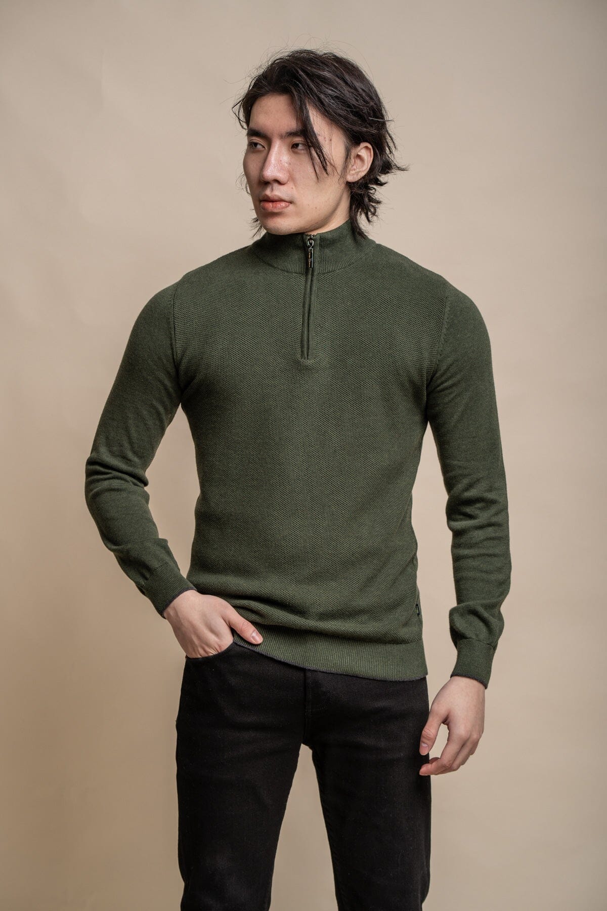 Olive green clearance jumper mens