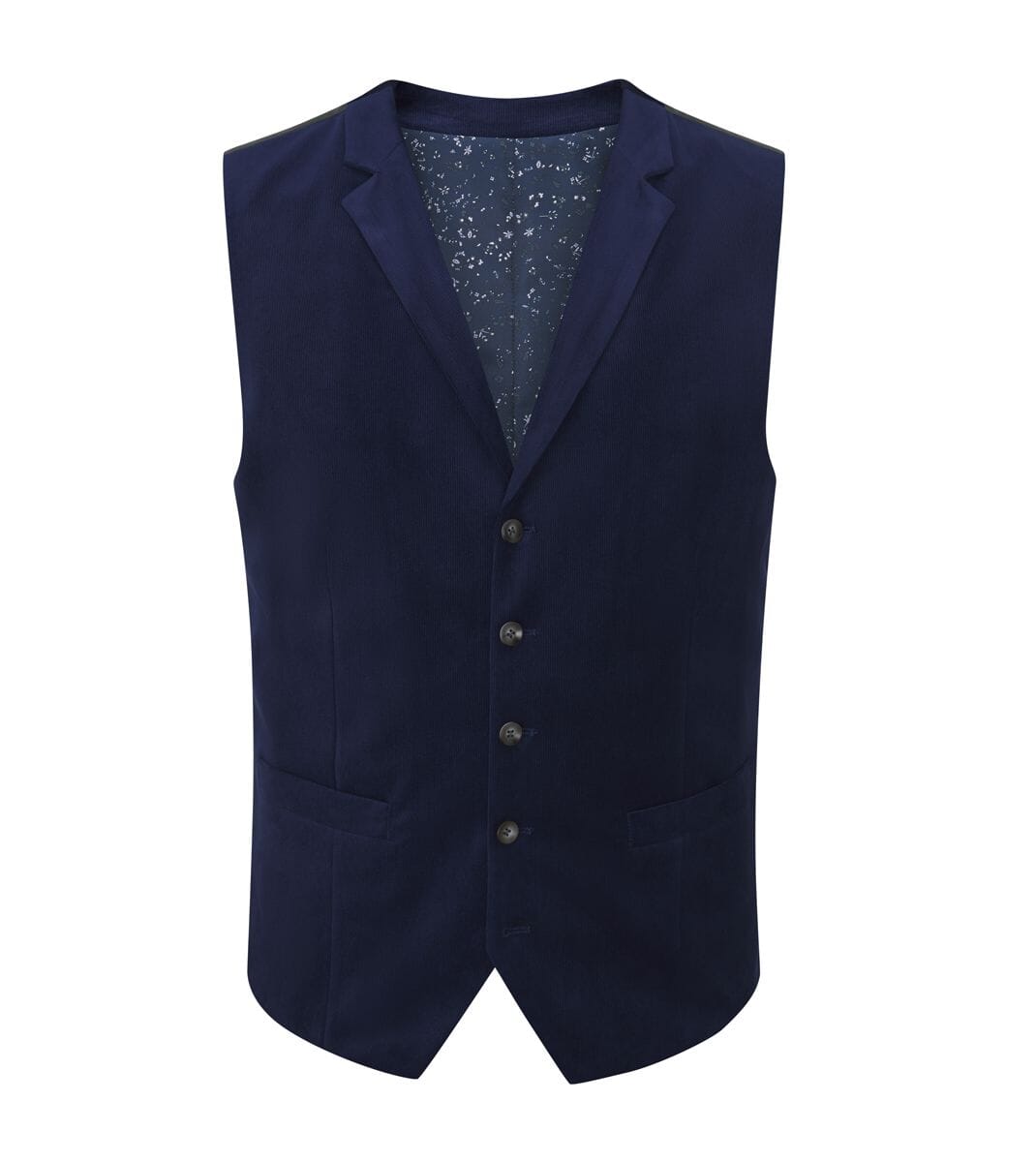 Atkinson Navy Blue Corduroy Waistcoat - Waistcoats - 