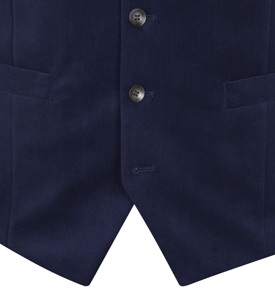 Atkinson Navy Blue Corduroy Waistcoat - Waistcoats - 