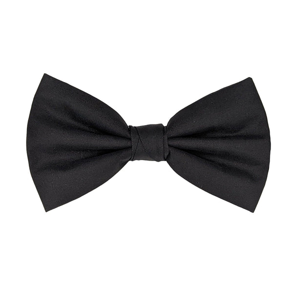 Black Silk Twill Bow Tie | Mens Pre-Tied Bow Ties | Formalwear