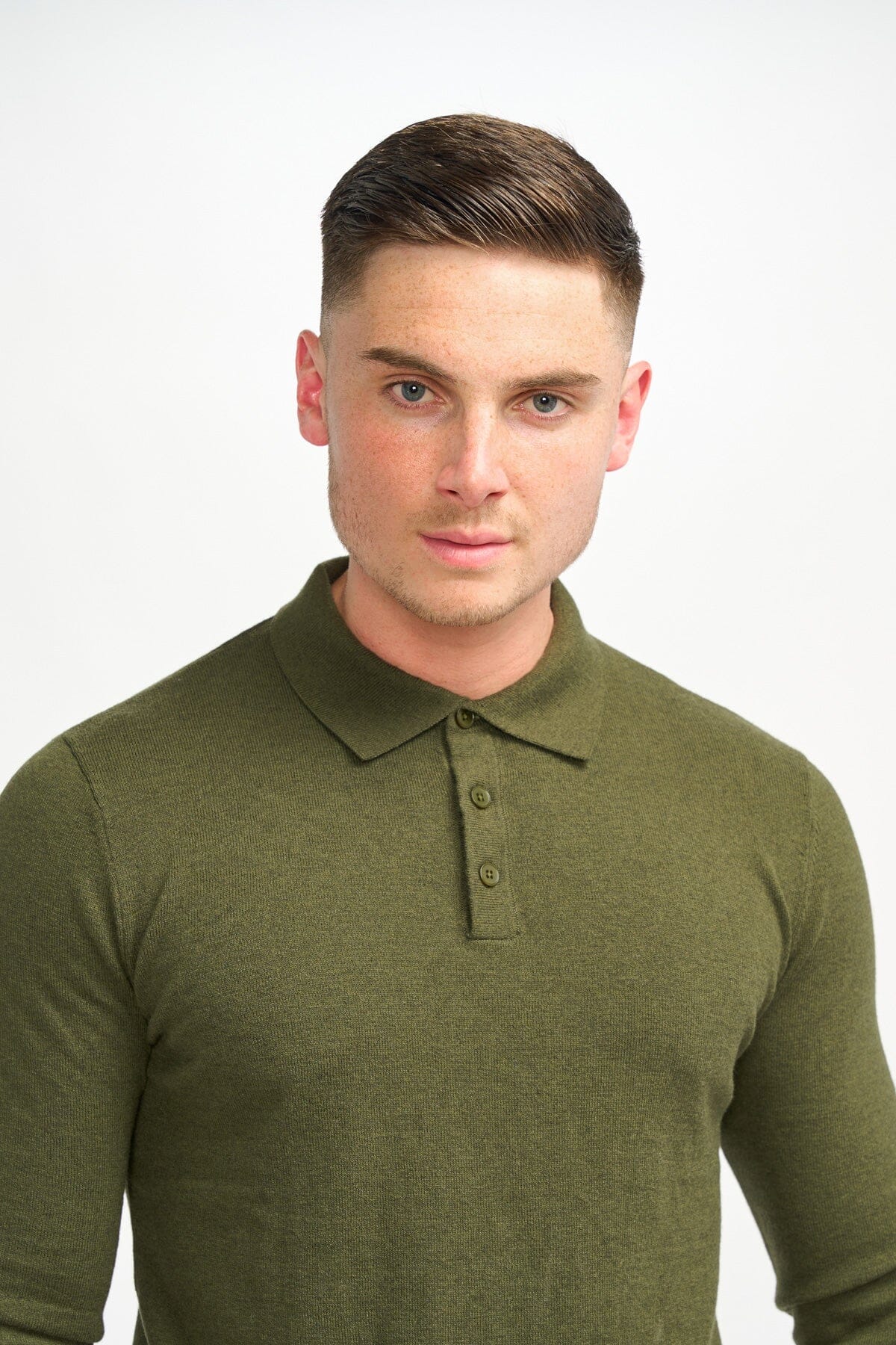 Boom Olive Long Sleeve Polo - Jumpers - 