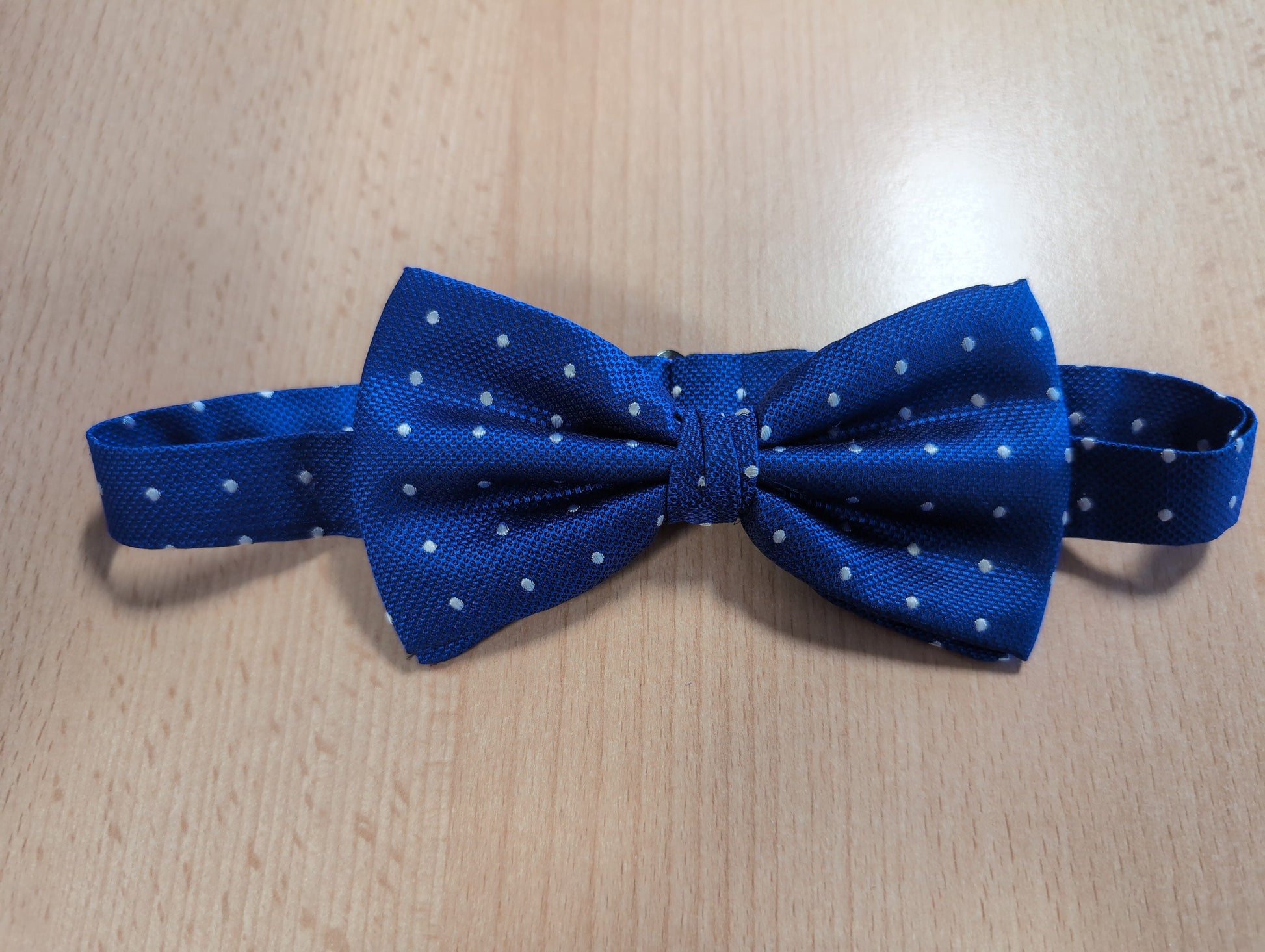 Bow Tie - STOCK CLEARANCE - Bow Ties - Blue Spot Silk 