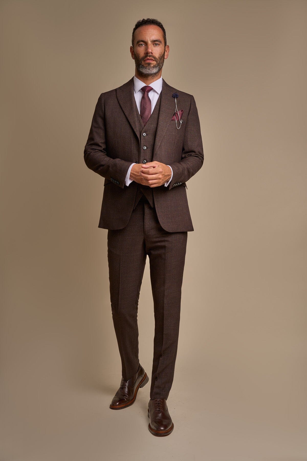 Caridi Brown 2 Piece Suit - Suits - 