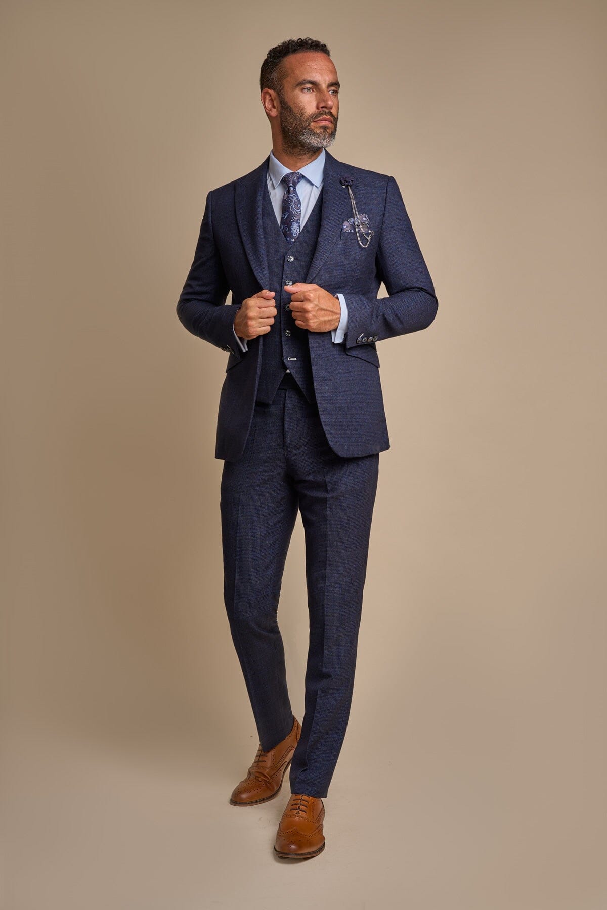 Caridi Navy 2 Piece Wedding Suit - Suits - 