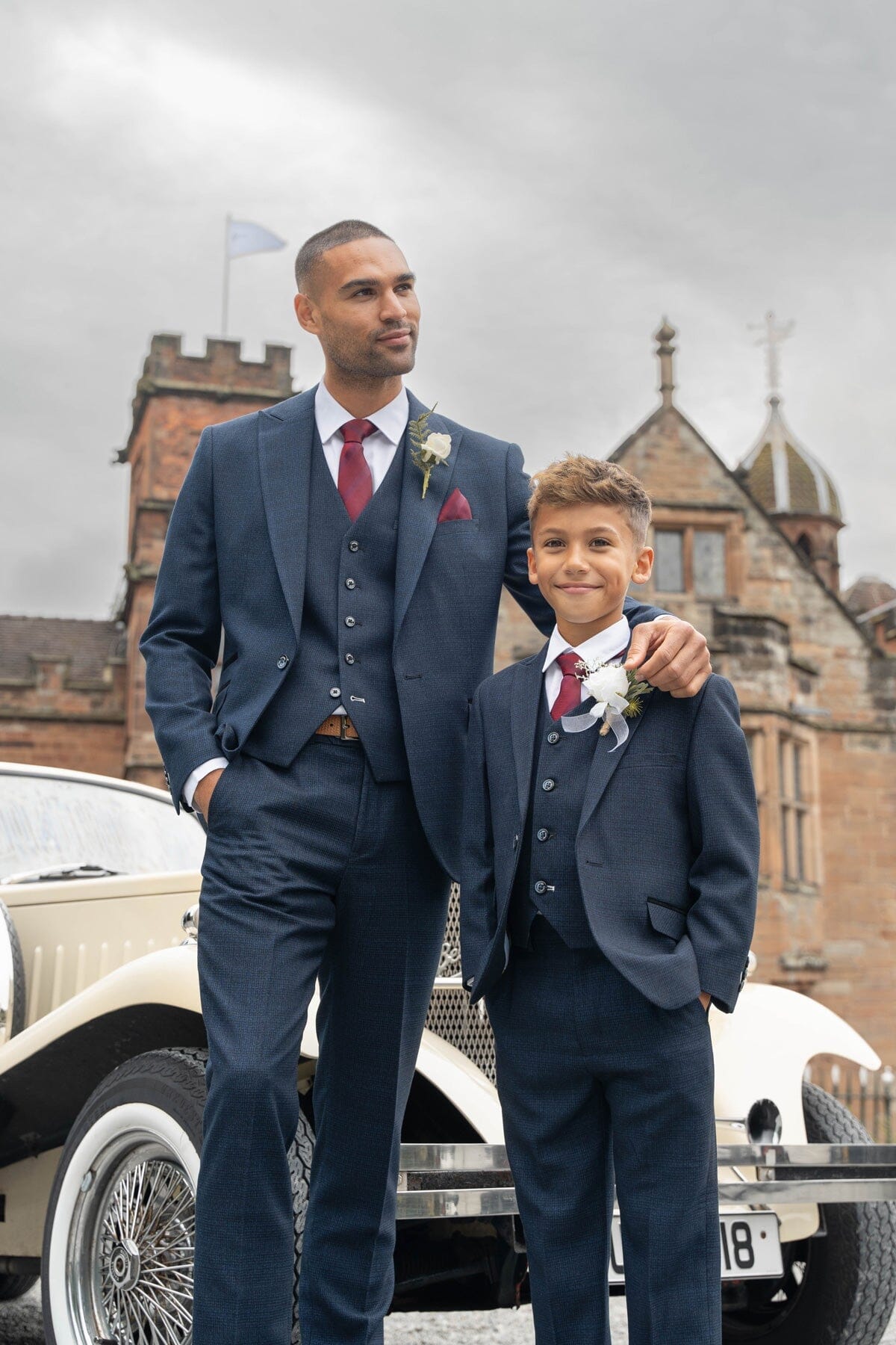 Caridi Navy Boys 3 Piece Suit - Childrenswear - 