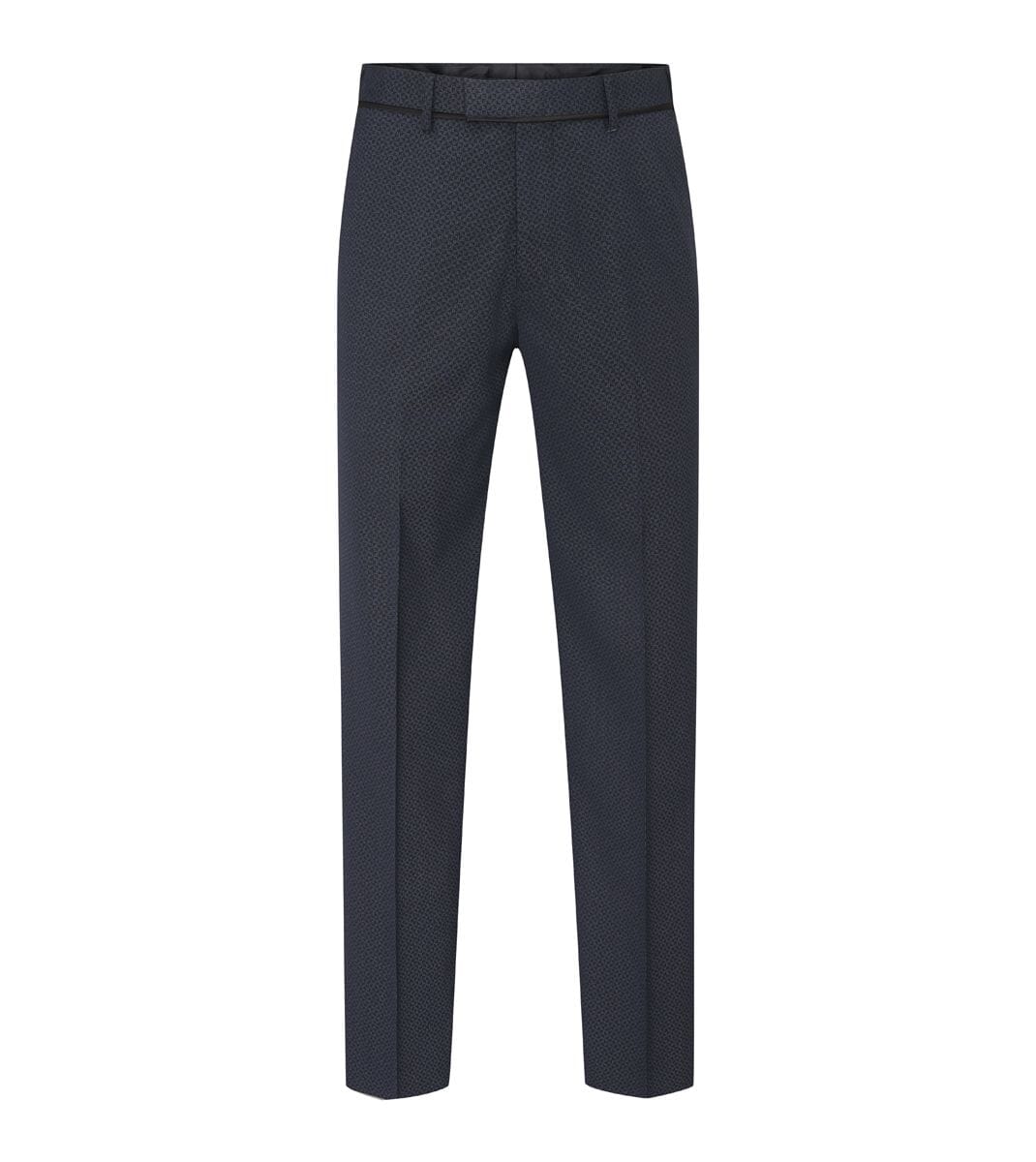 Cuba Navy Blue Geo Dinner Suit Trousers - Trousers - 