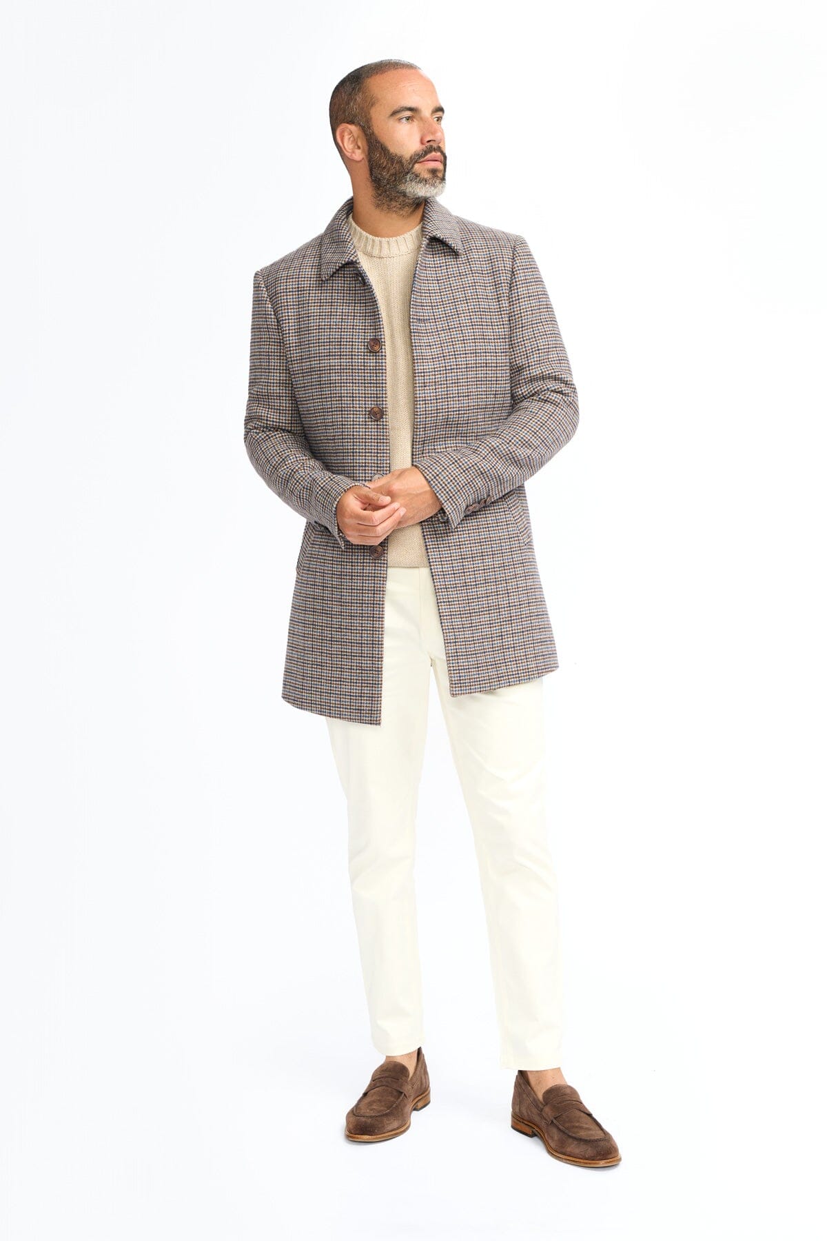 Eddie Tan Houndstooth Coat - Coats - 