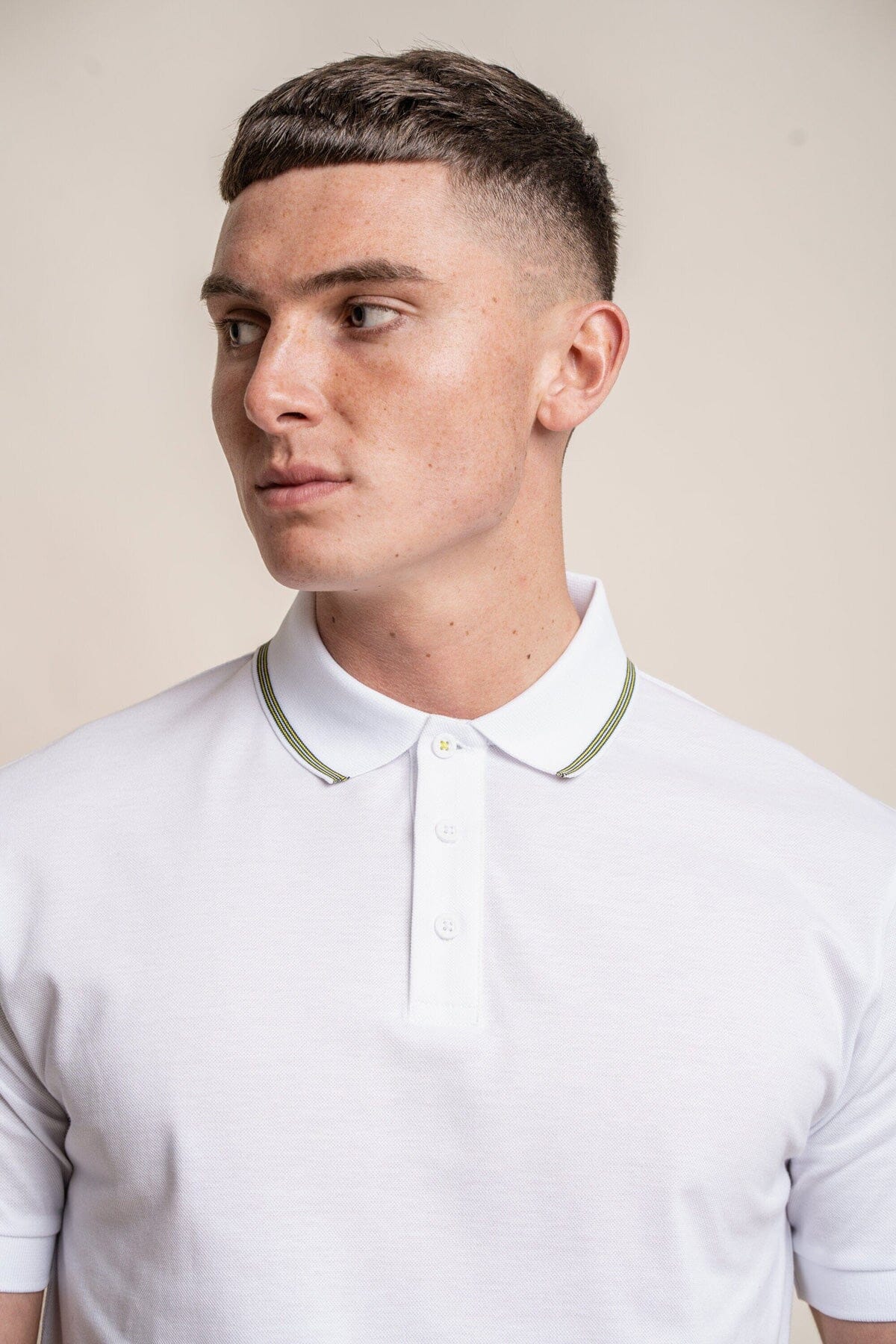 Finlay White Cotton Polo Shirt - Polo Shirts - 