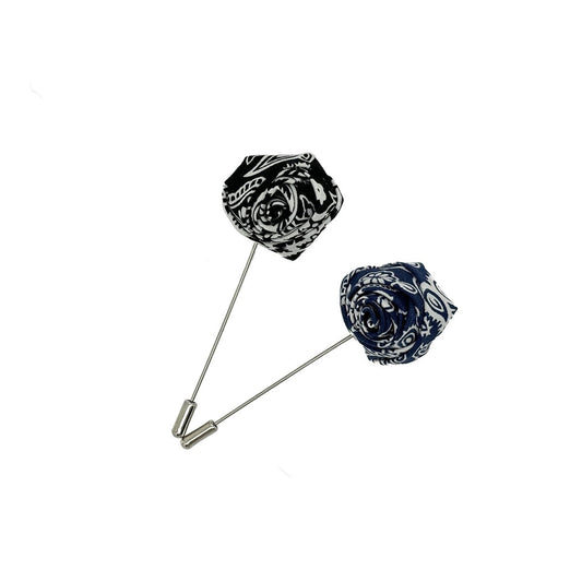 Floral Paisley Blooms Lapel Pin - Lapel Pins - 