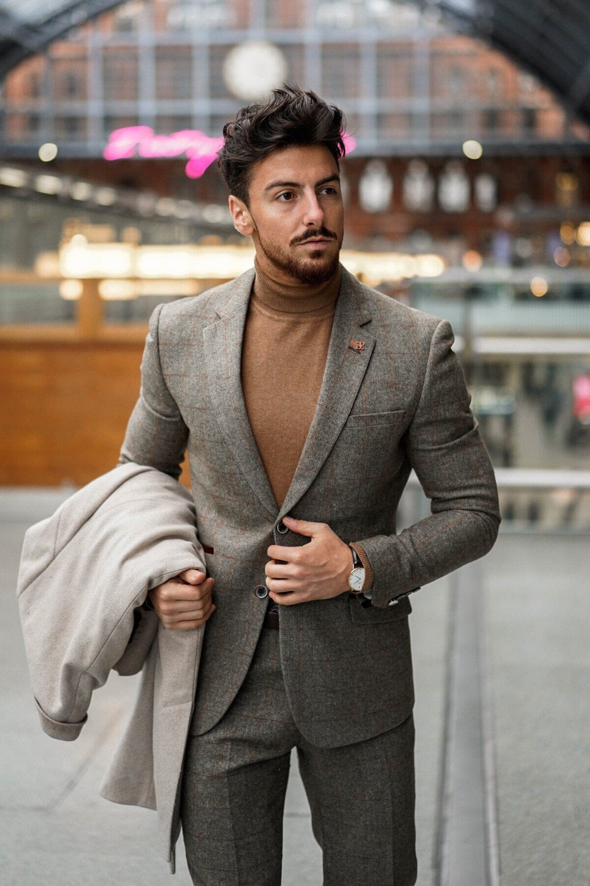 Sage best sale tweed suit