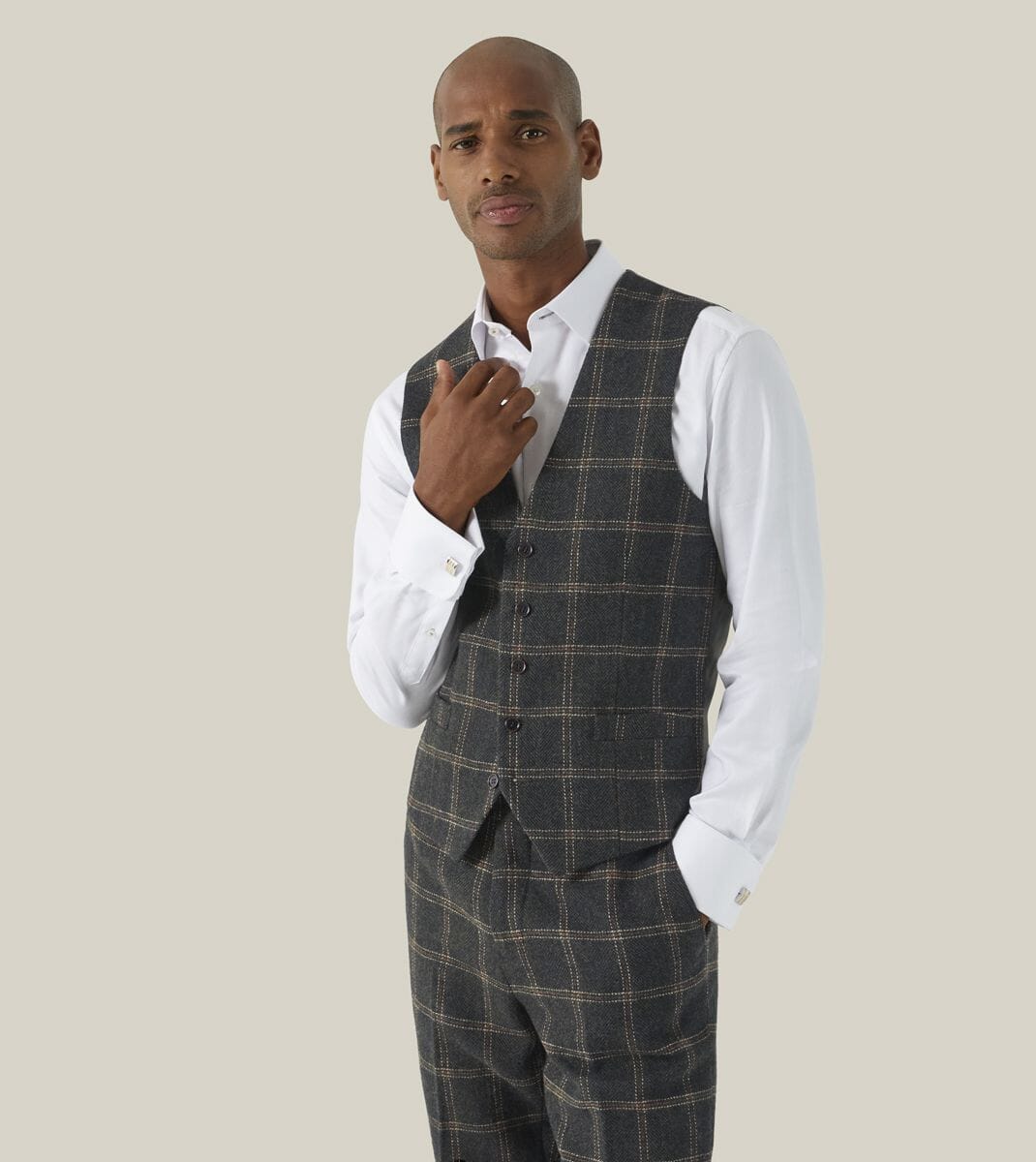 Heaton Green Check Waistcoat - Waistcoats - 36R 