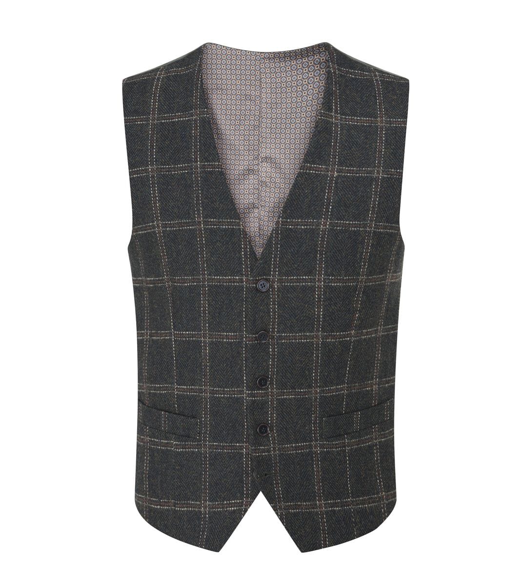 Heaton Green Check Waistcoat - Waistcoats - 