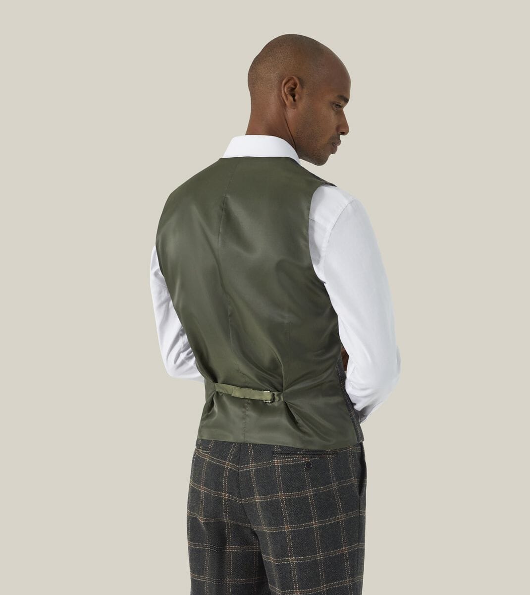 Heaton Green Check Waistcoat - Waistcoats - 