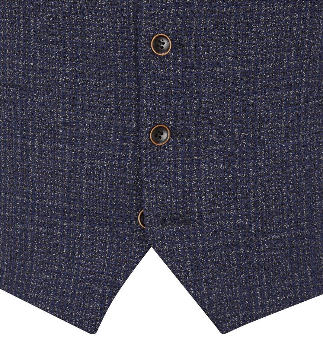 Jeremiah Navy & Grey Check Waistcoat - Waistcoats - 