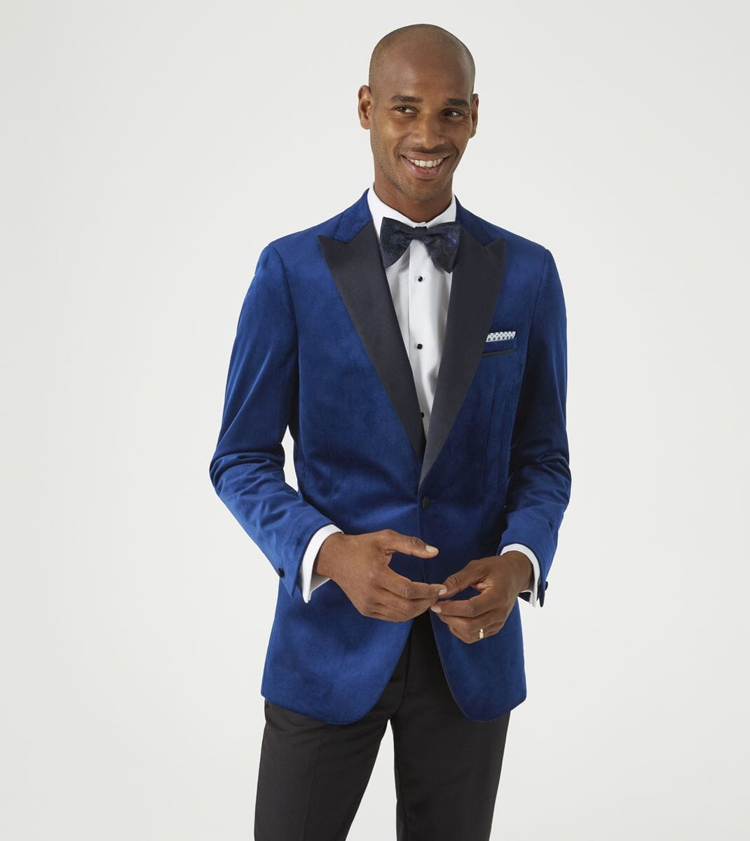 Jive Royal Blue Velvet Dinner Jacket - Blazers & Jackets - 36R 