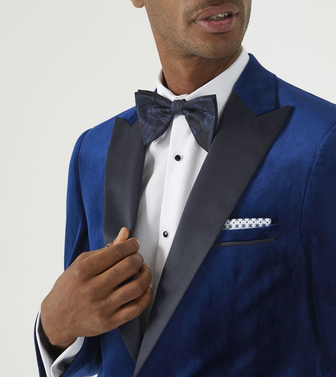 Jive Royal Blue Velvet Dinner Jacket - Blazers & Jackets - 