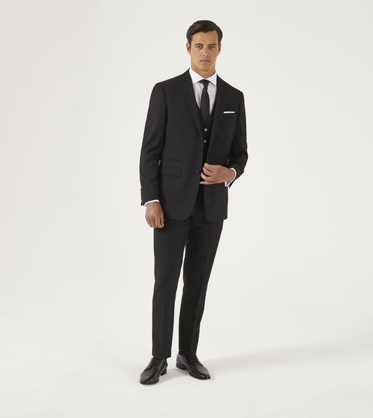 Madrid Black 3 Piece Suit - Suits - 