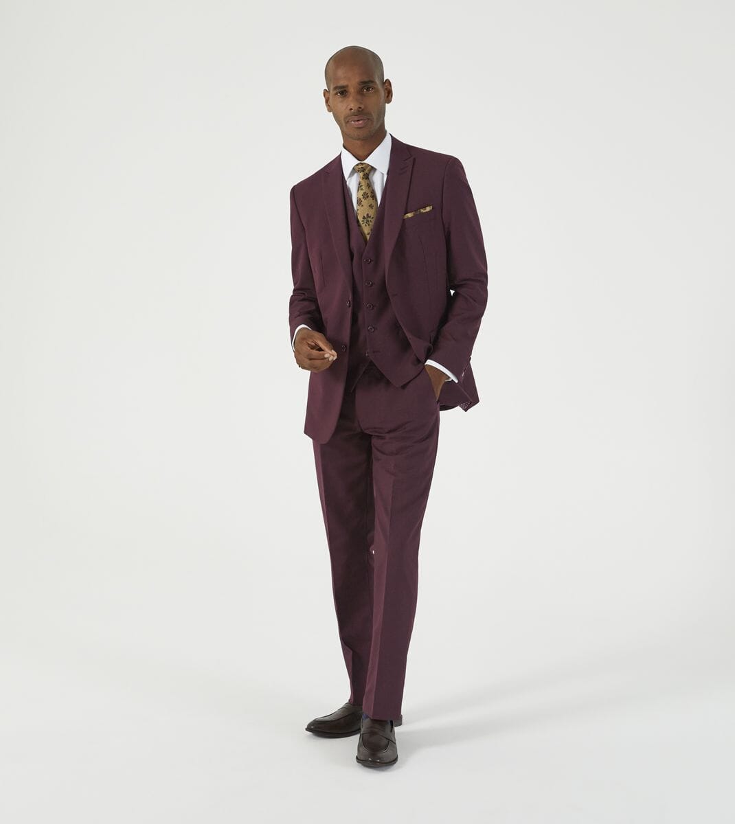 Madrid Claret Trousers - Trousers - 