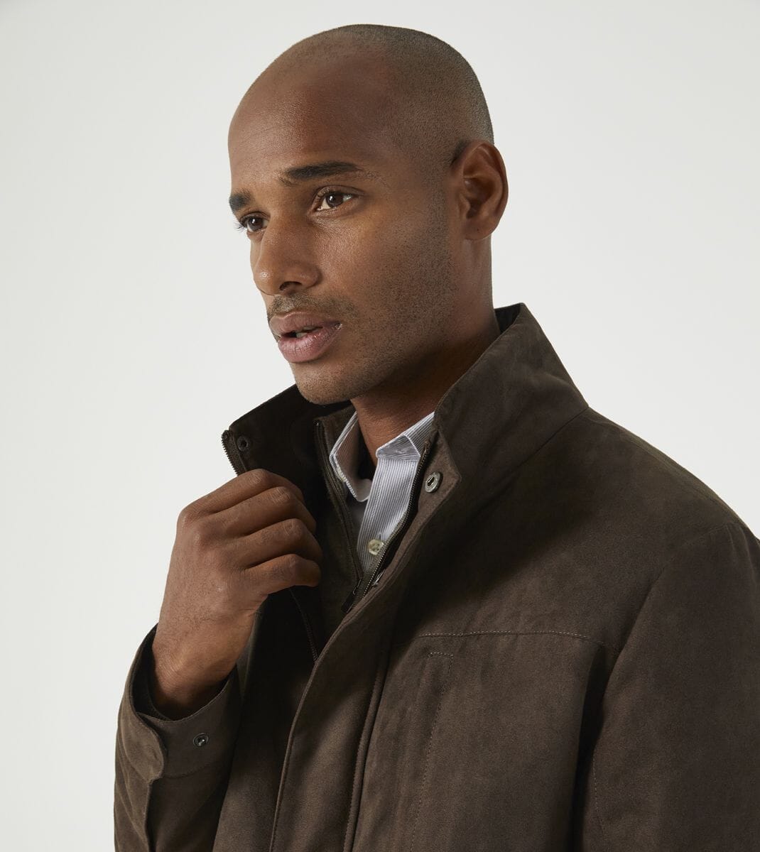 Maynell Brown Suede Car Coat - Coats - 