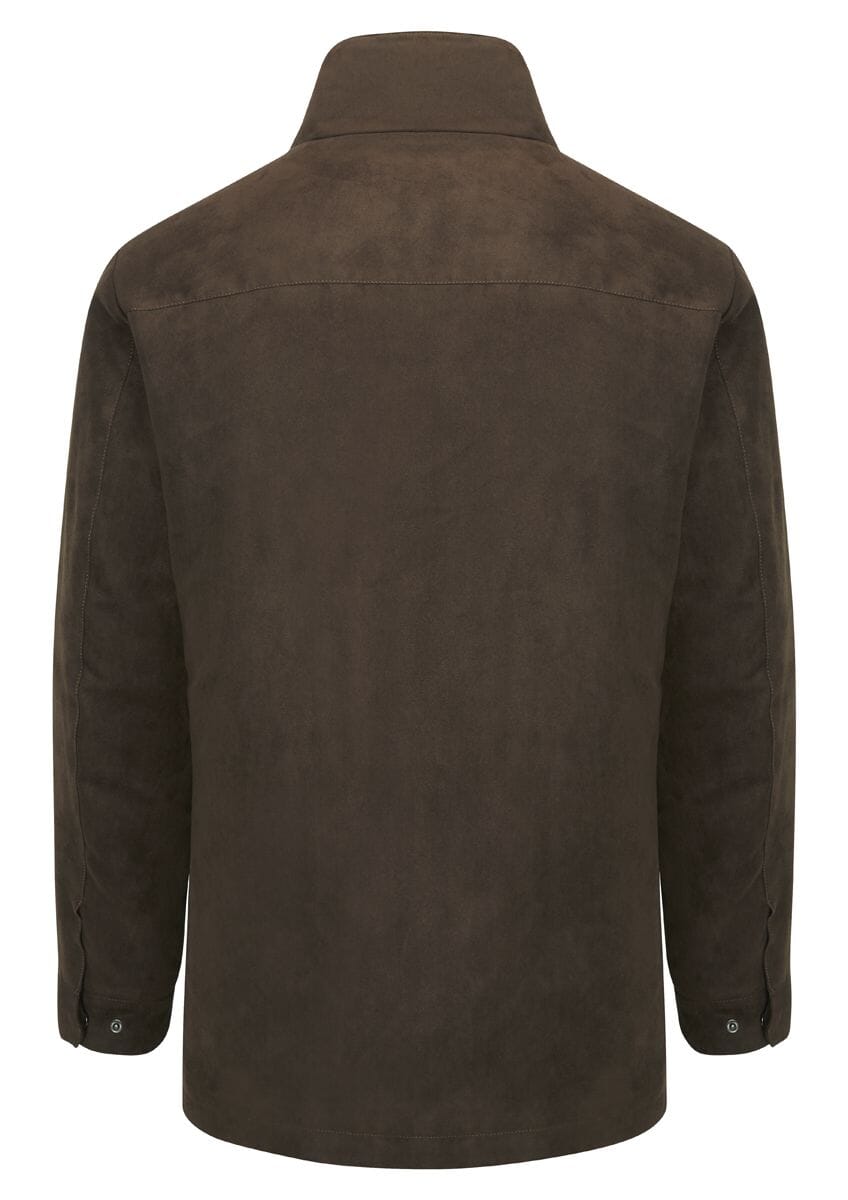 Maynell Brown Suede Car Coat - Coats - 