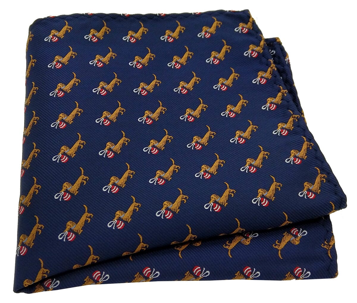 Men's Pocket Square - STOCK CLEARANCE - Handkerchiefs - Sausage Dog Bauble 