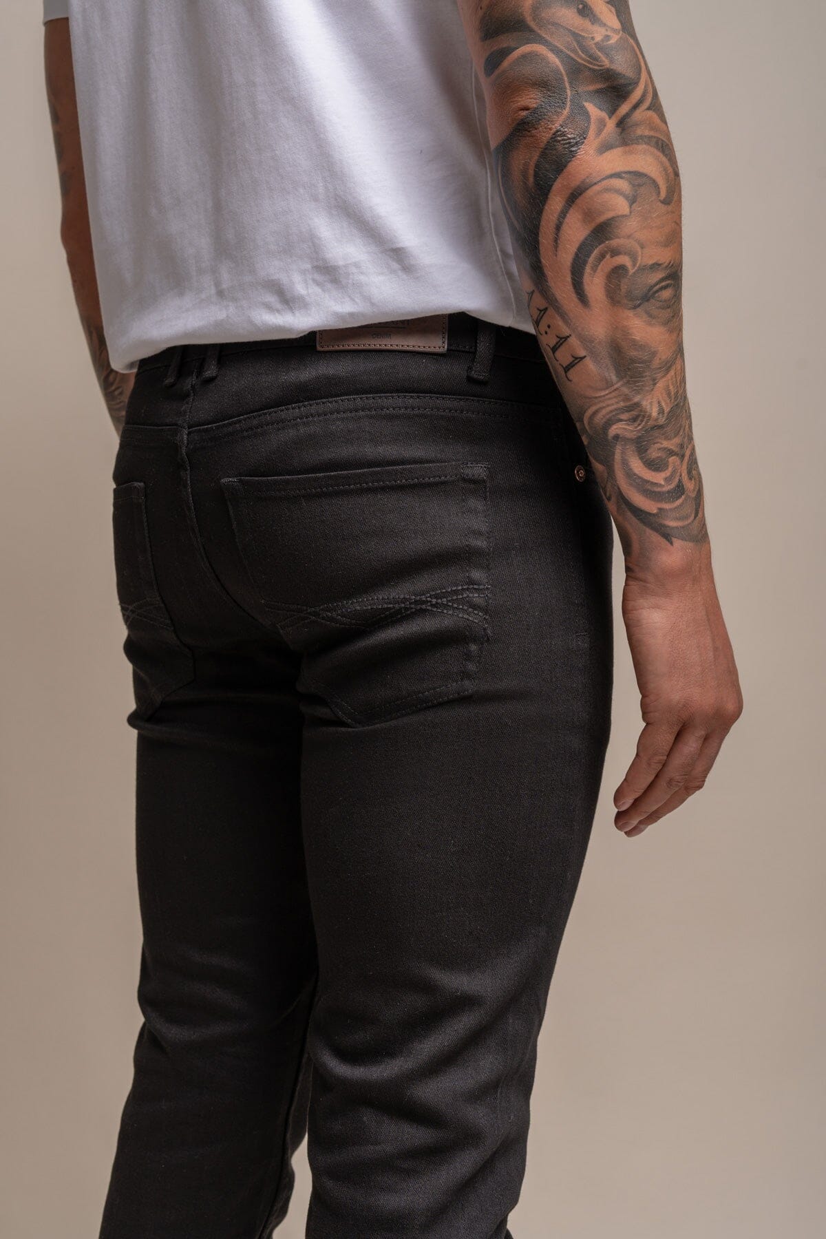 Black stretch hot sale denim