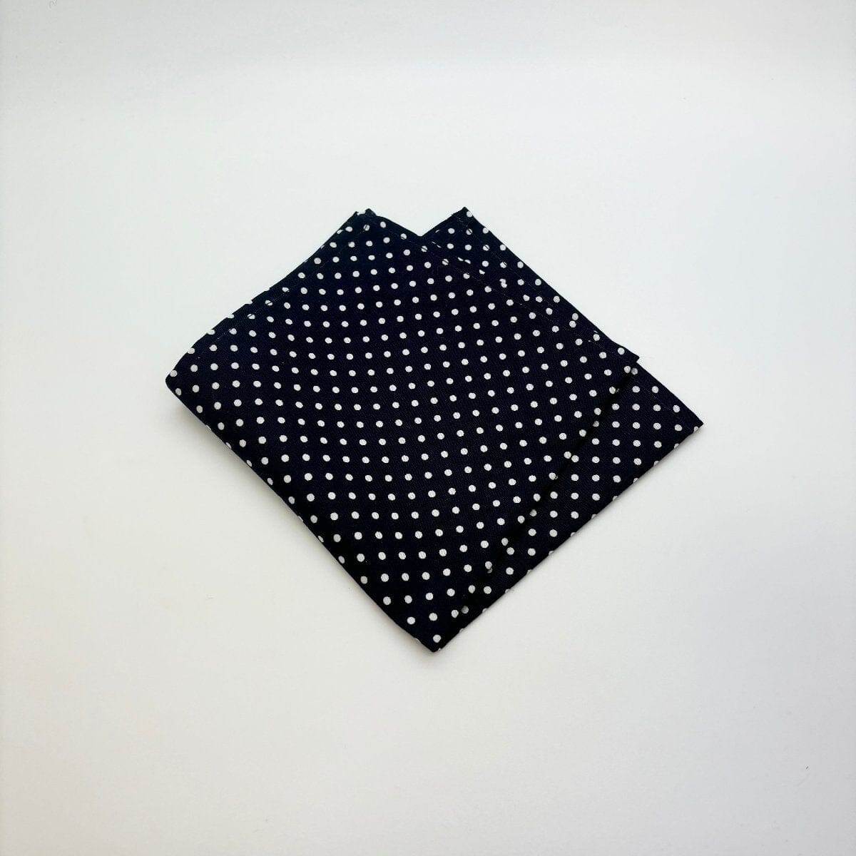 Navy Spot Cotton Pocket Square - Handkerchiefs - 