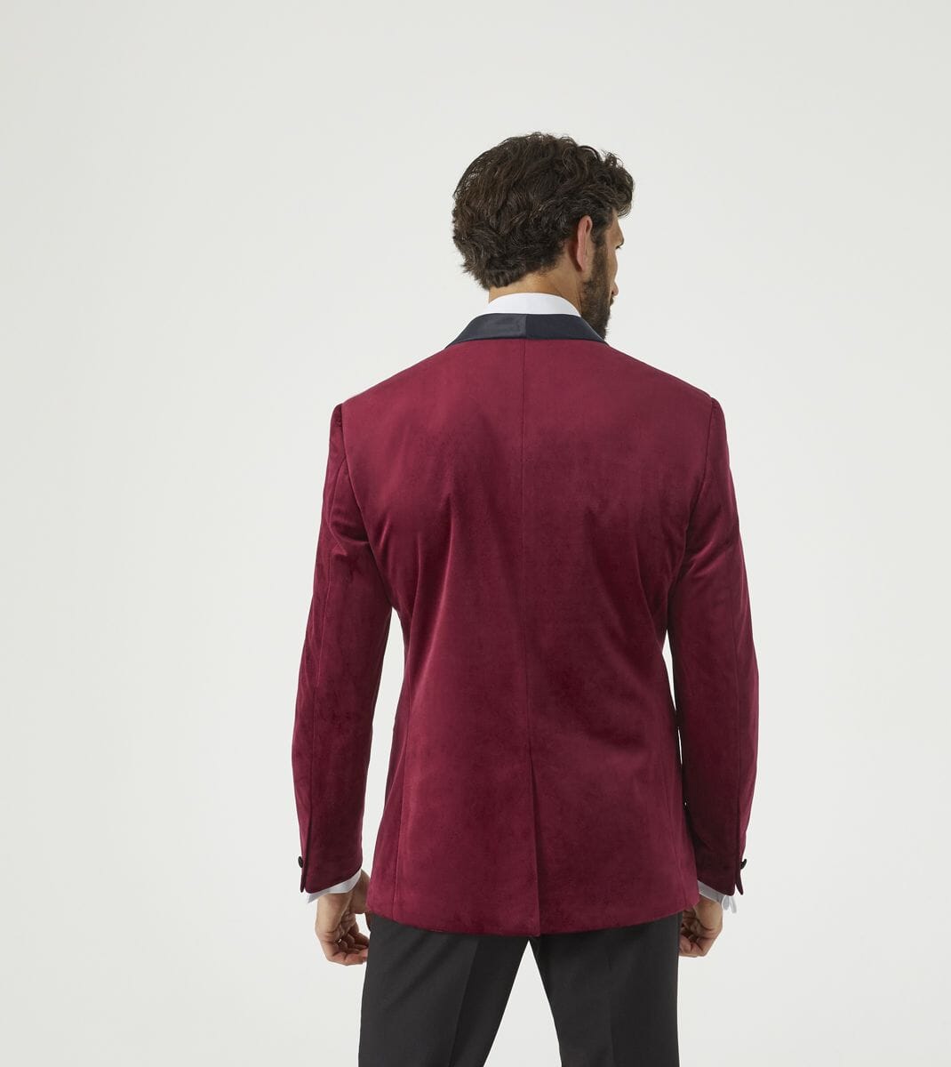 Paso Red Velvet Dinner Jacket - Blazers & Jackets - 