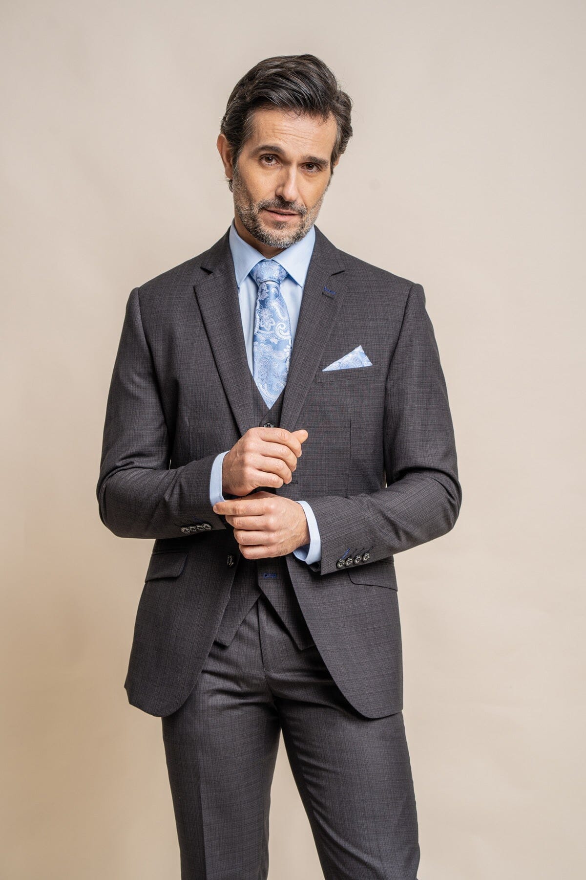 Seeba Graphite Check Blazer - Blazers & Jackets - 