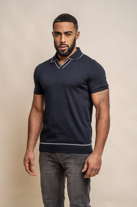 Seppi Navy Polo Shirt - Polo Shirts - S 