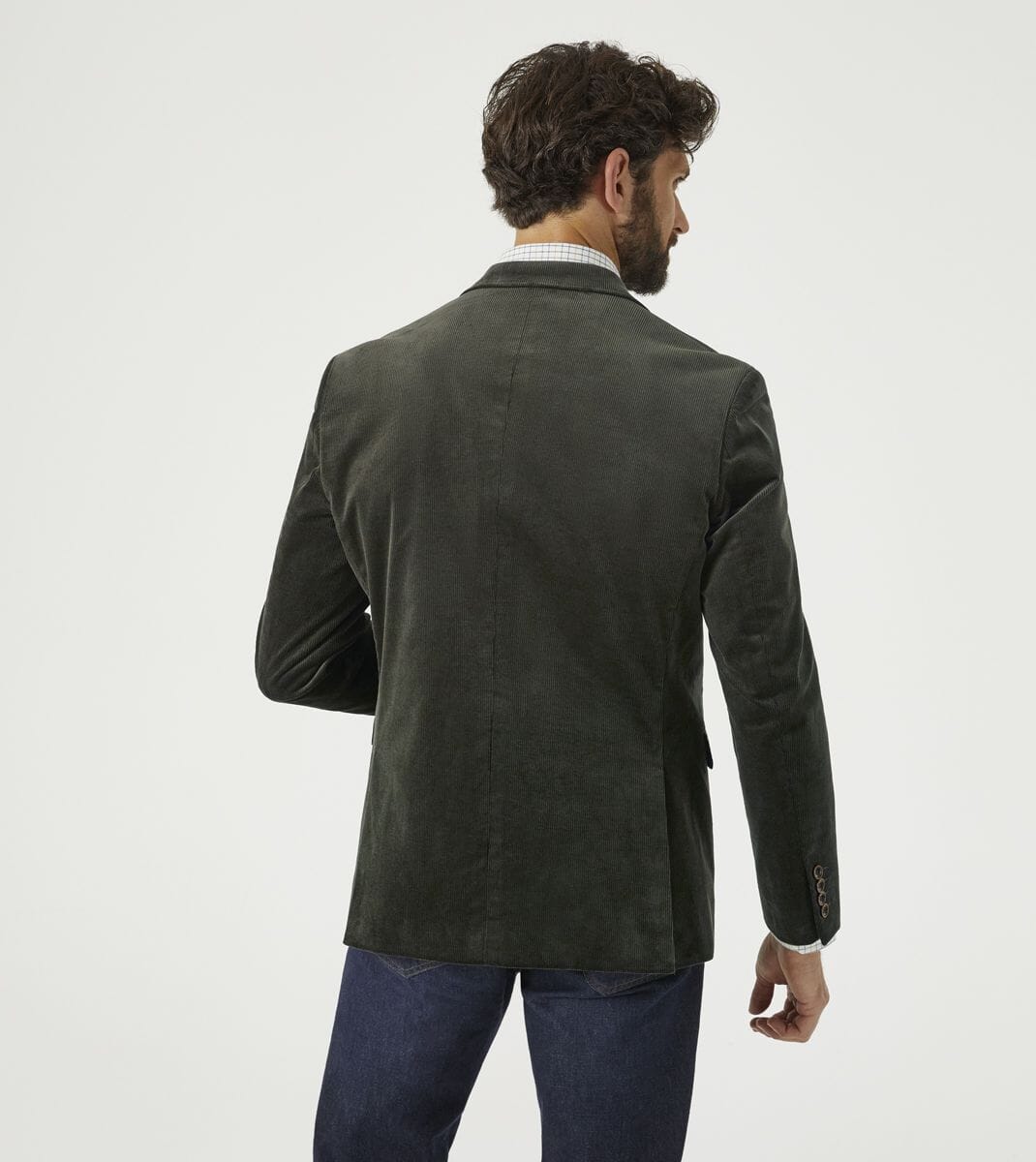 Taylor Olive Green Corduroy Jacket - Blazers & Jackets - 