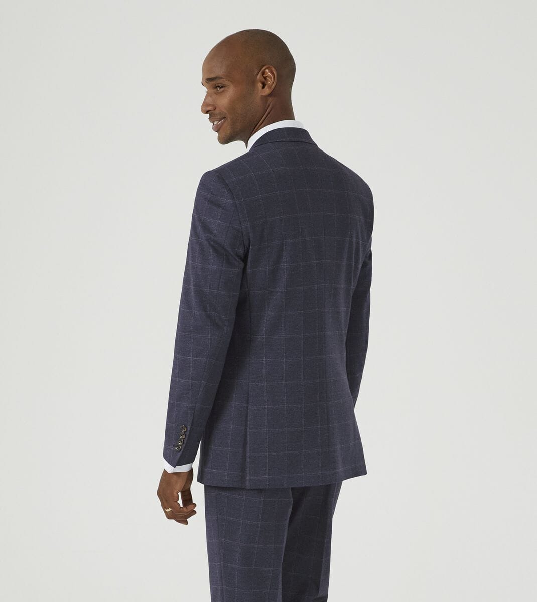 Thoresby Navy & Grey Check Jacket - Blazers & Jackets - 