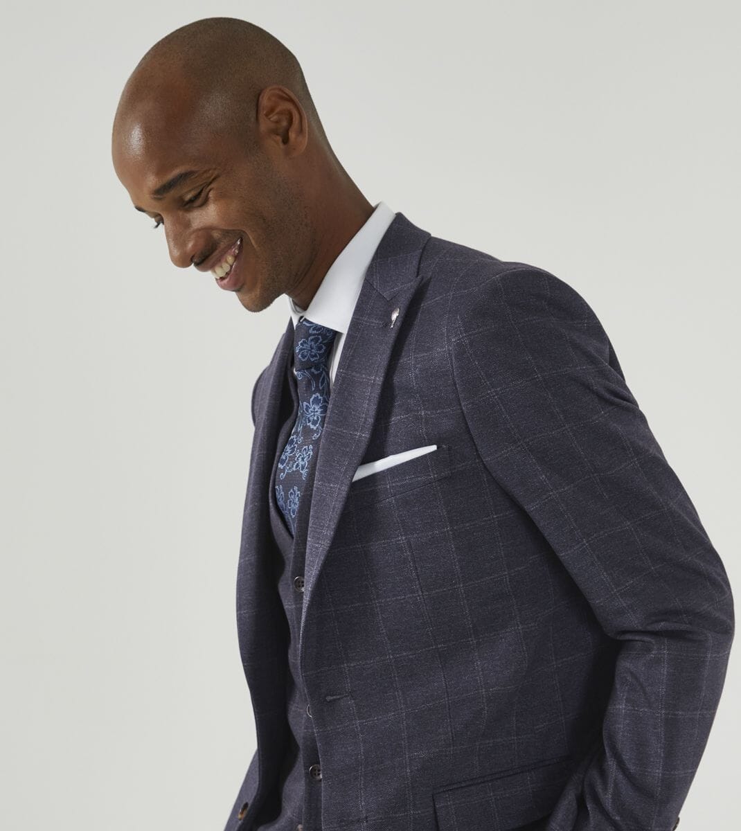 Thoresby Navy & Grey Check Jacket - Blazers & Jackets - 