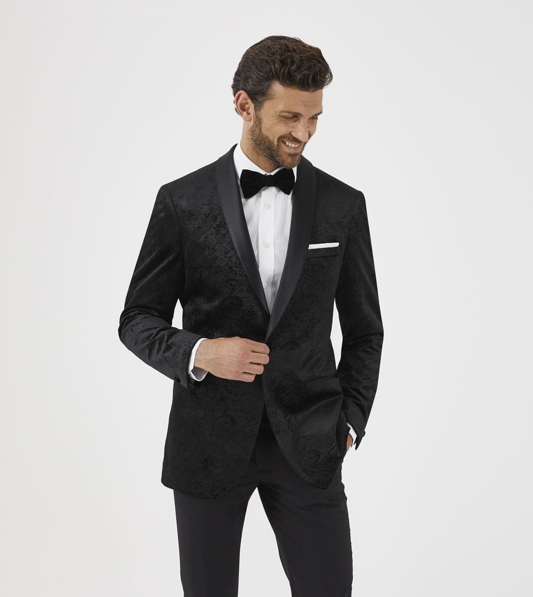 Westwood Black Paisley Dinner Jacket - Blazers & Jackets - 36 