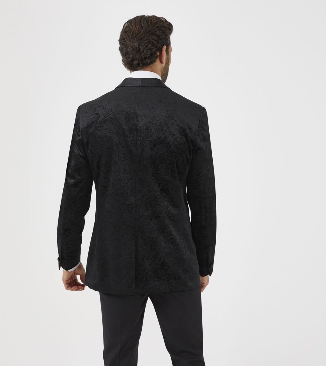 Westwood Black Paisley Dinner Jacket - Blazers & Jackets - 