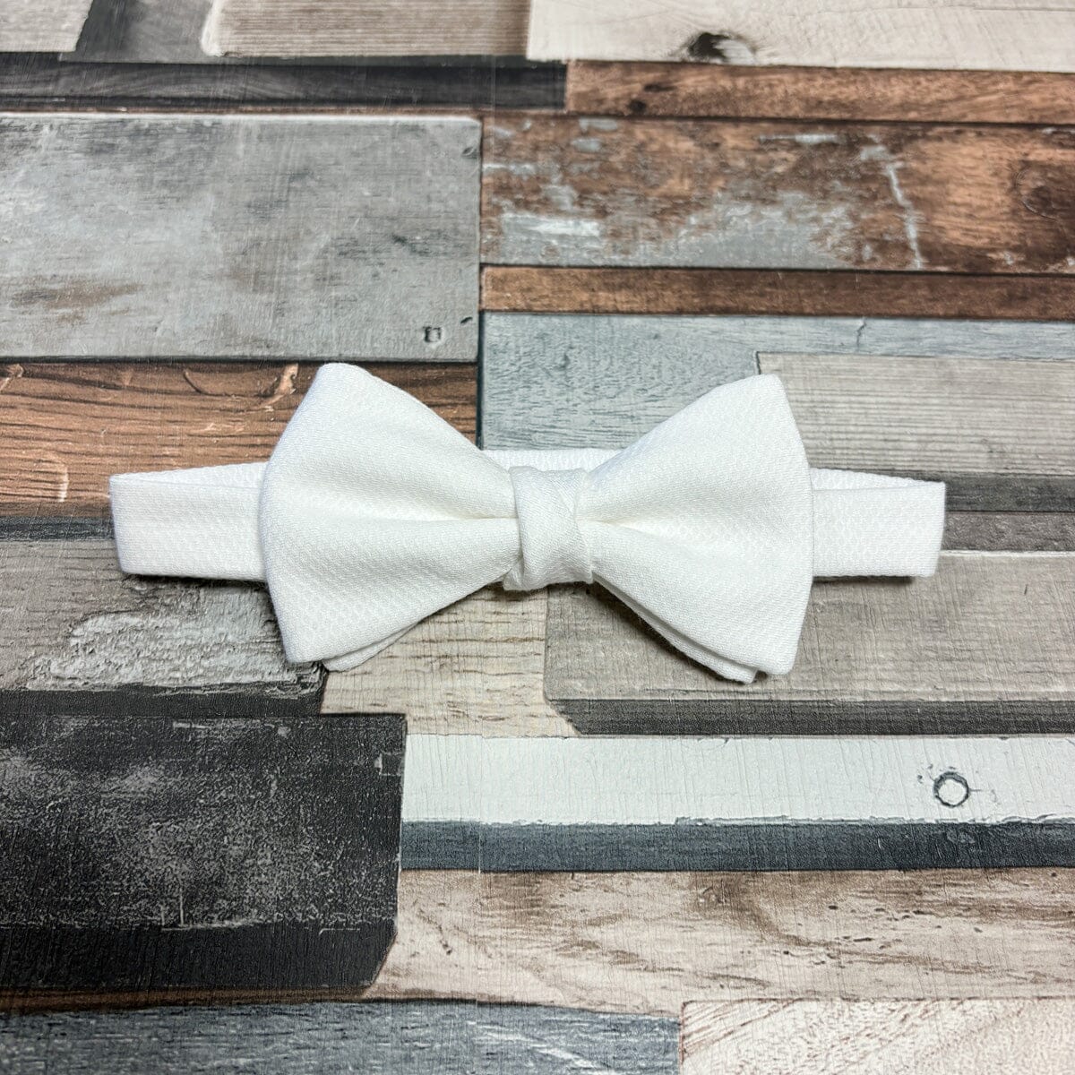 White Marcella Bow Tie - Gift Sets - Pre-Tied Bow Tie Bow Tie Only 