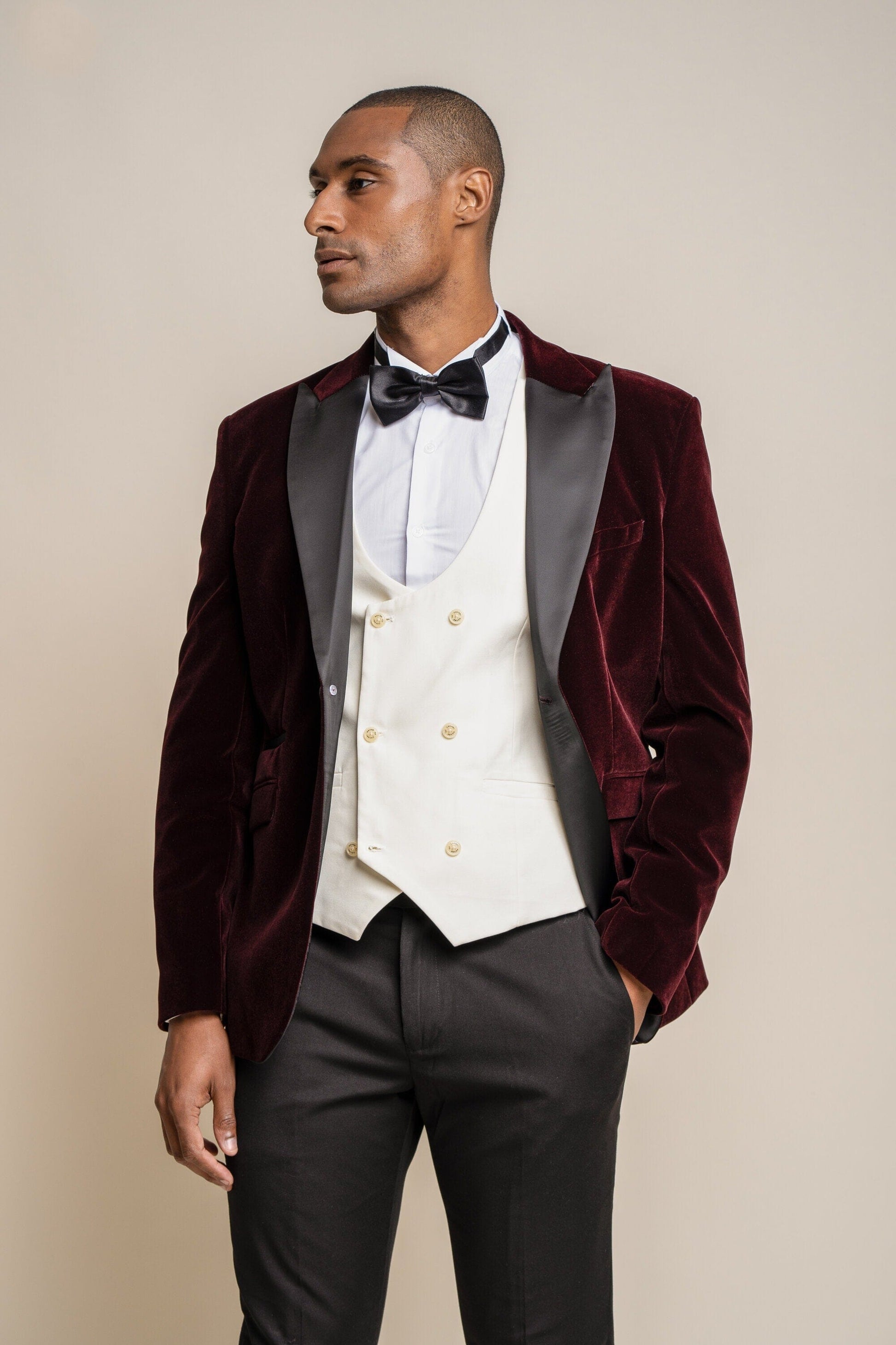 Wine Velvet Blazer - STOCK CLEARANCE - Blazers & Jackets Sale - 