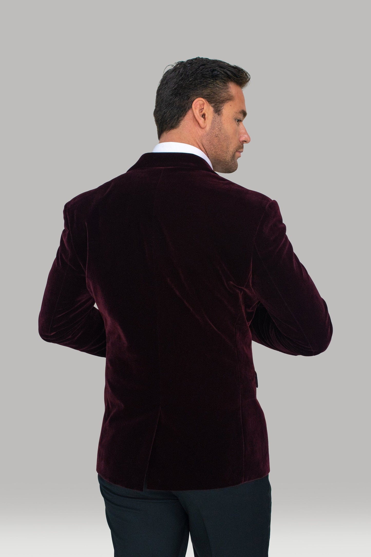 Wine Velvet Blazer - STOCK CLEARANCE - Blazers & Jackets Sale - 