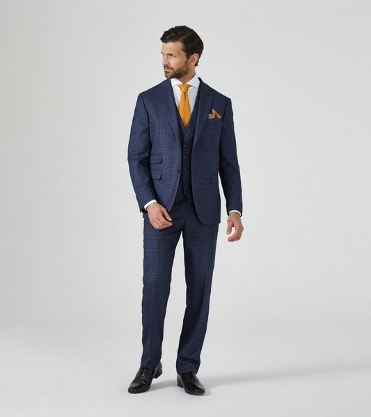 Woolf Blue Check 2 Piece Suit - Suits - 