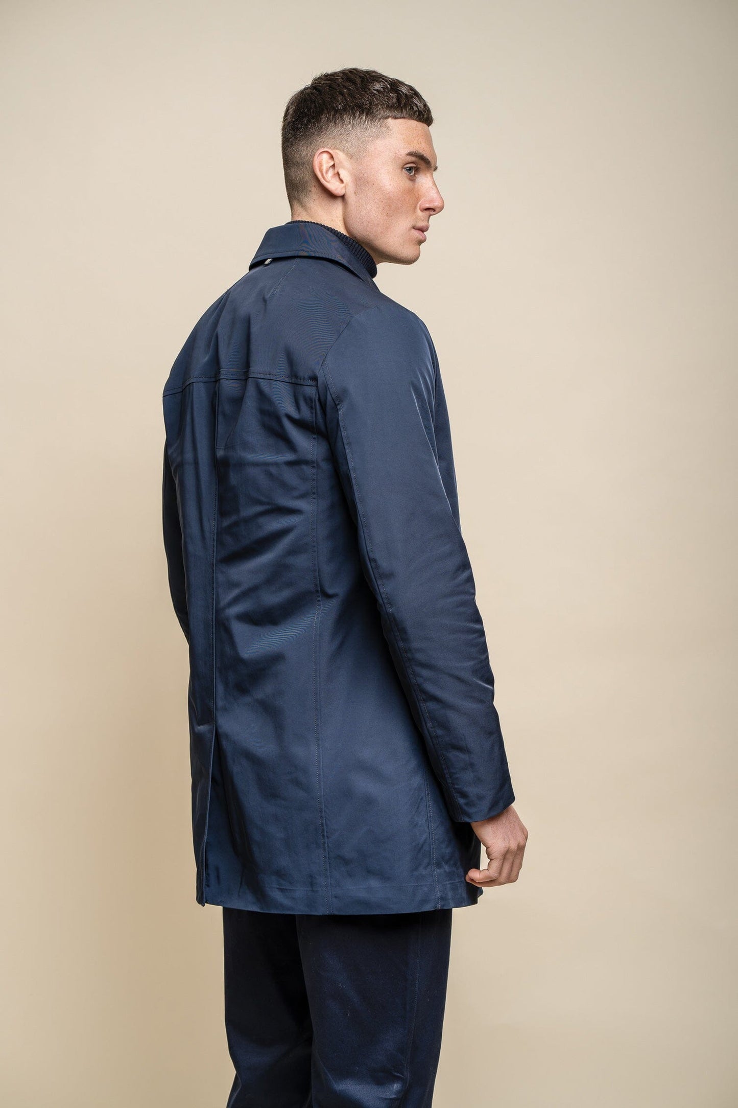 Barracuda Navy Coat - Coats - - THREADPEPPER