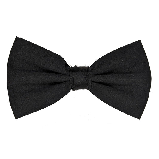 Black Silk Bow Tie - Bow Ties - - THREADPEPPER