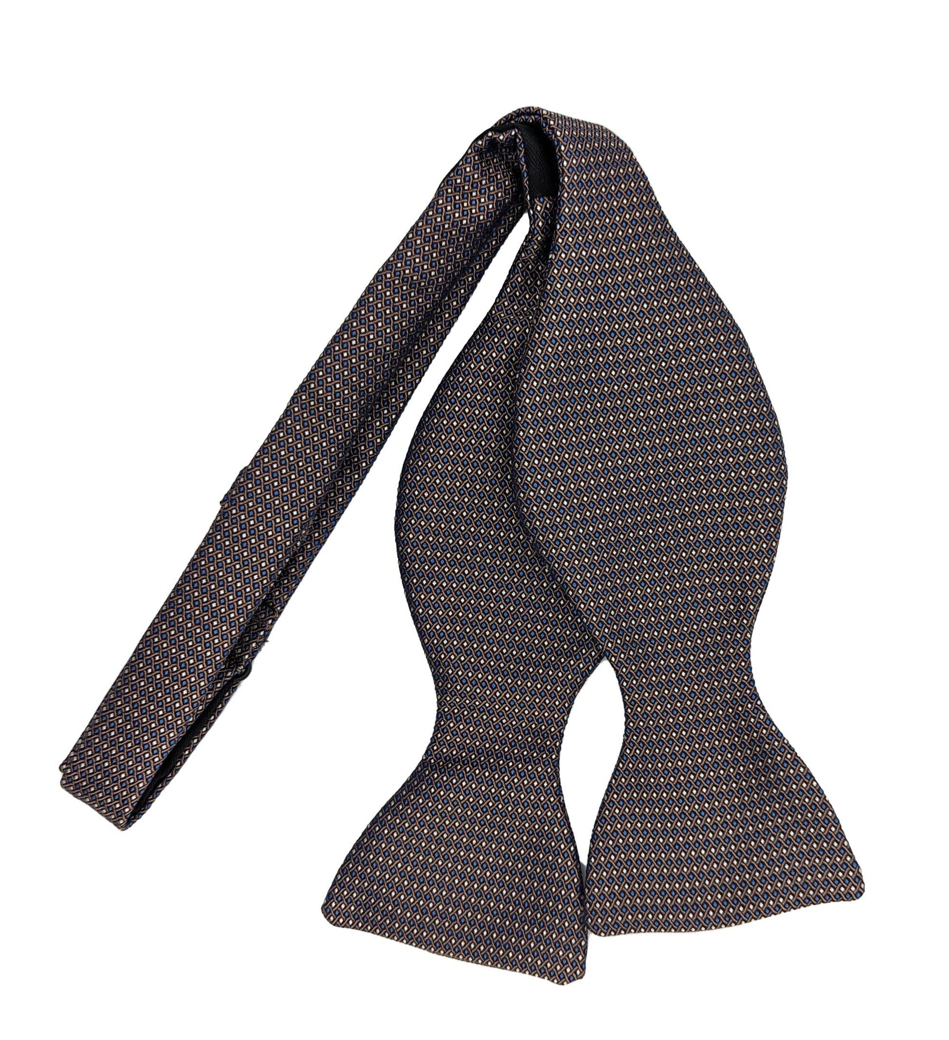 Delius Patterned Silk Bow Tie - Bow Ties - Self-Tie - THREADPEPPER