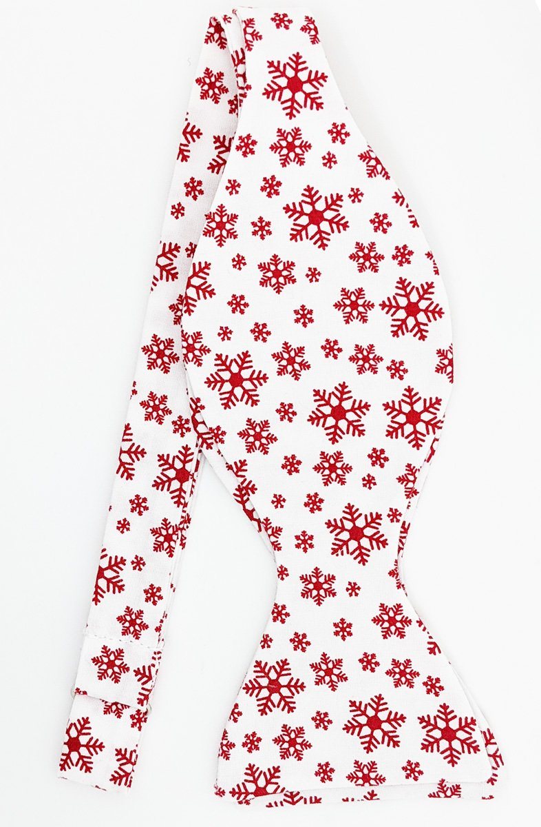 Falling Snowflakes Christmas Self-Tie Bow Tie - Bow Ties - - THREADPEPPER