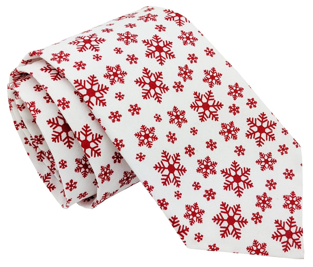 Falling Snowflakes Christmas Tie - Ties - - THREADPEPPER