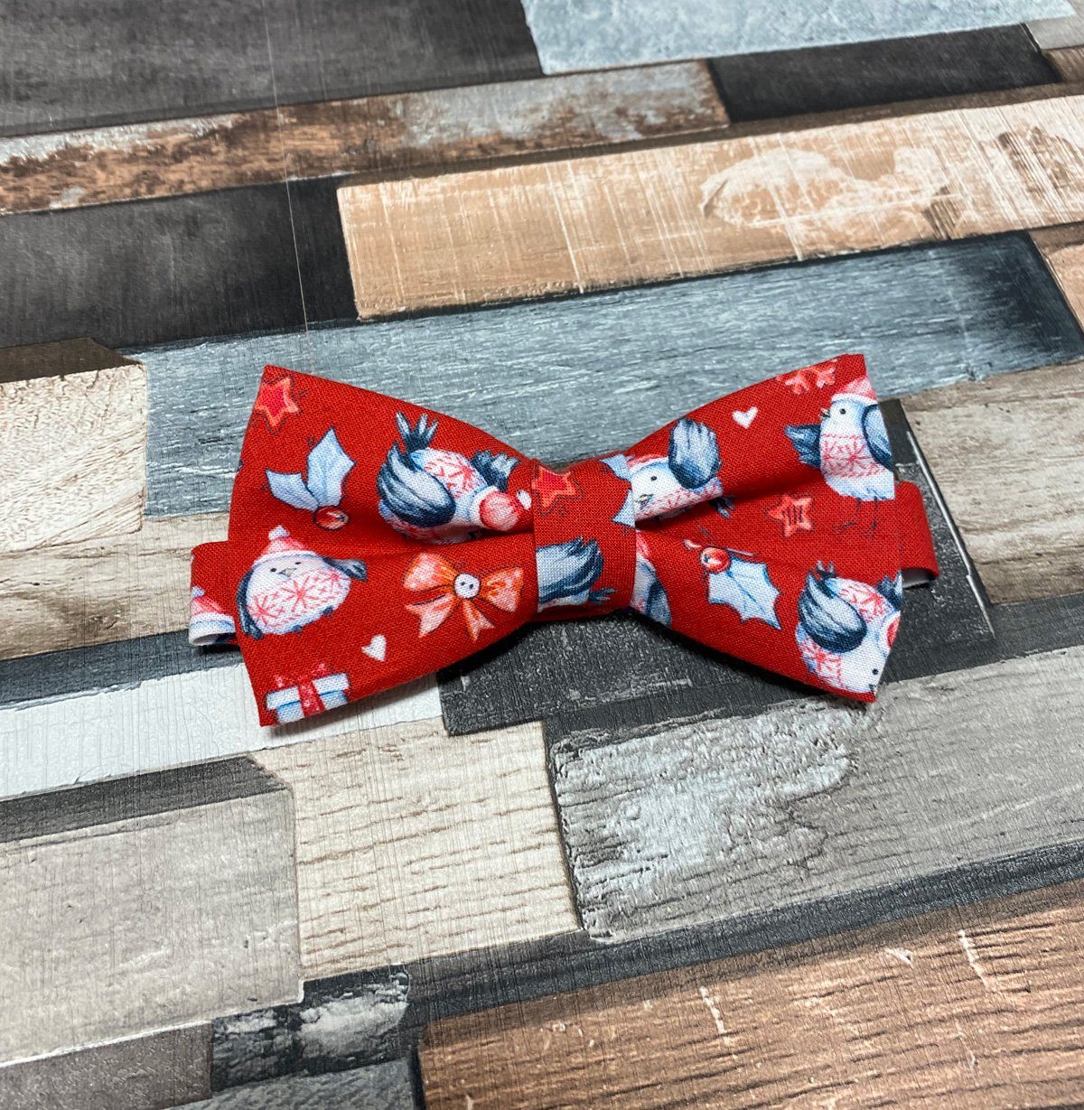 Red Red Robin Christmas Ready-Tied Bow Tie - Bow Ties - - THREADPEPPER