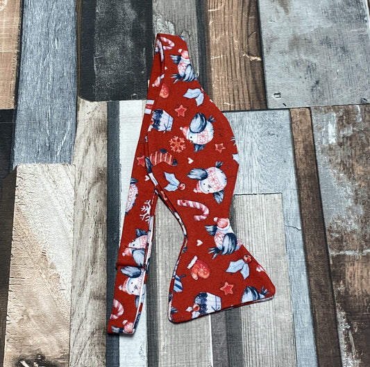 Red Red Robin Christmas Self-Tie Bow Tie - Bow Ties - - THREADPEPPER