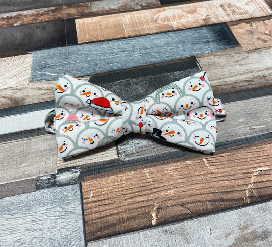 Smiling Snowmen Christmas Ready-Tied Bow Tie - Bow Ties - - THREADPEPPER